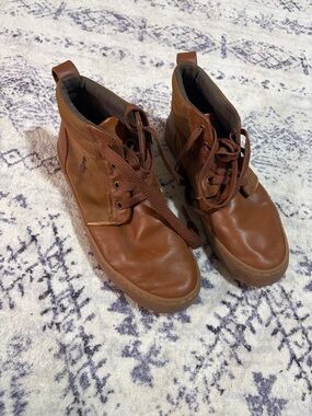 Polo by Ralph Lauren Tan/Brown Leather Chukka Boots